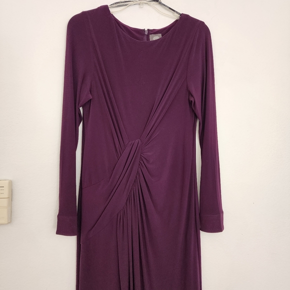 Vince Camuto - Long Sleeve Jersey Gown - Size 10 - Purple - Picture 4 of 7